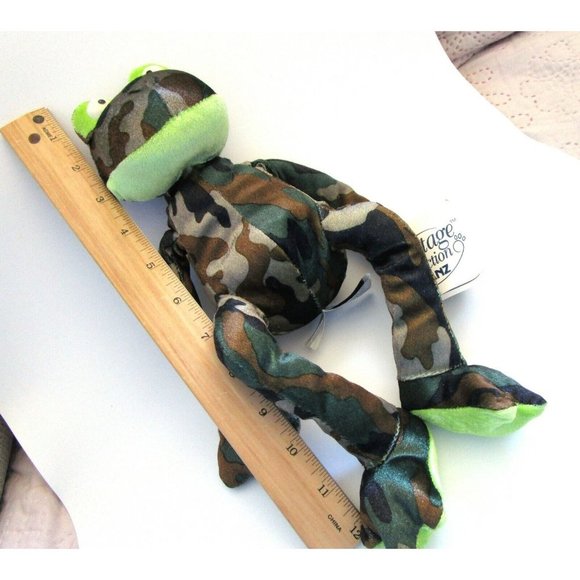 Vintage Irideskin Frog Heritage Collection by Ganz Camouflage Stuffed Plush NWT - Picture 9 of 10